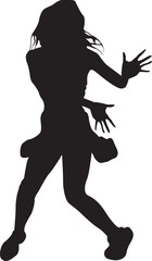 silhouette of a hip-hop dancer
