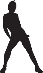 silhouette of a hip-hop dancer