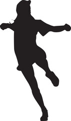 silhouette of a hip-hop dancer