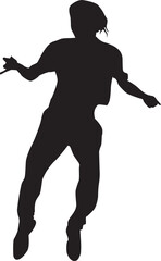 silhouette of a hip-hop dancer