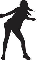 silhouette of a hip-hop dancer