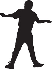 silhouette of a hip-hop dancer