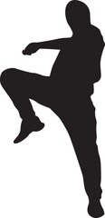 silhouette of a hip-hop dancer
