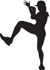 silhouette of a hip-hop dancer