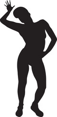 silhouette of a hip-hop dancer