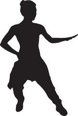 silhouette of a hip-hop dancer