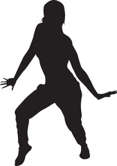 silhouette of a hip-hop dancer
