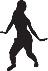 silhouette of a hip-hop dancer