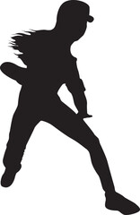 silhouette of a hip-hop dancer