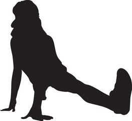 silhouette of a hip-hop dancer