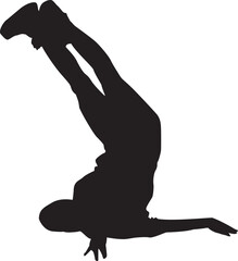 silhouette of a hip-hop dancer