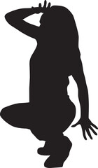 silhouette of a hip-hop dancer