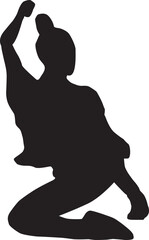 silhouette of a hip-hop dancer