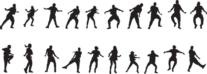 silhouette of a hip-hop dancer