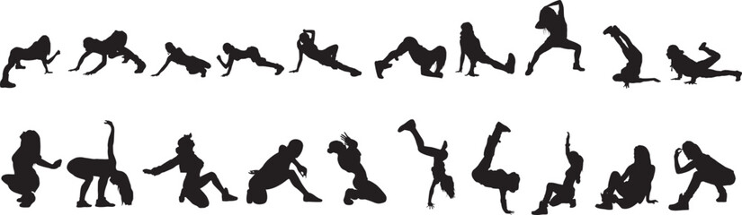 silhouette of a hip-hop dancer