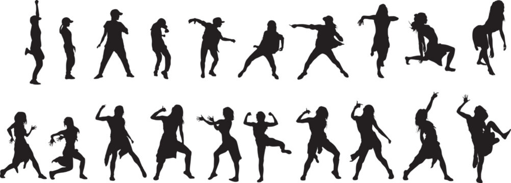 silhouette of a hip-hop dancer