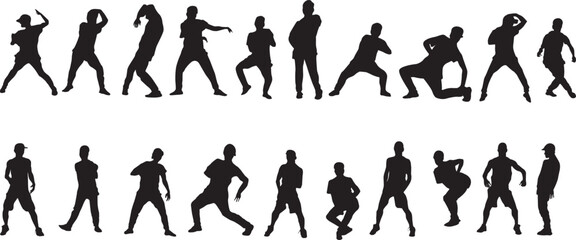 silhouette of a hip-hop dancer