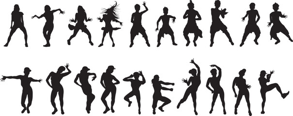 silhouette of a hip-hop dancer