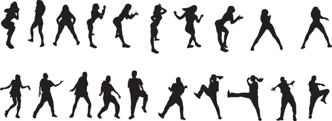 silhouette of a hip-hop dancer