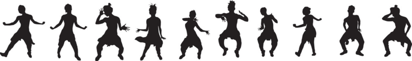 silhouette of a hip-hop dancer