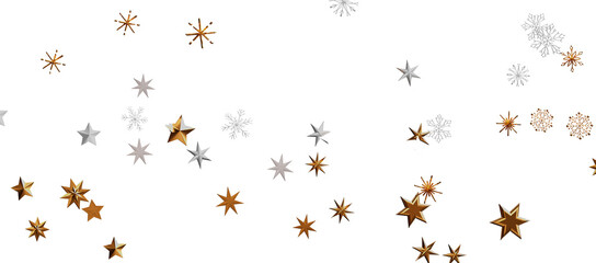 Snowflakes and bokeh lights on the blue Merry Christmas background. 3D render