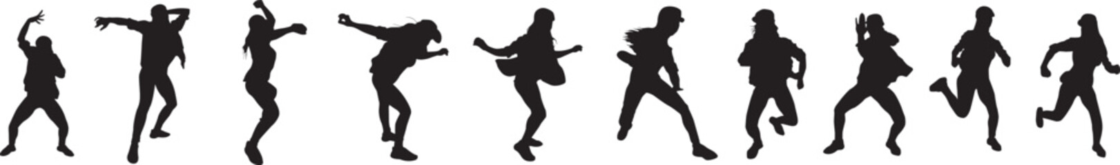 silhouette of a hip-hop dancer