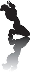 silhouette of a hip-hop dancer