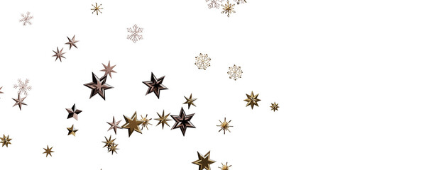 Holiday golden decoration, glitter frame isolated