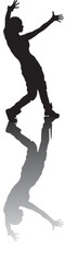 silhouette of a hip-hop dancer