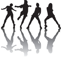 silhouette of a hip-hop dancer