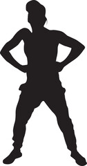 silhouette of a hip-hop dancer