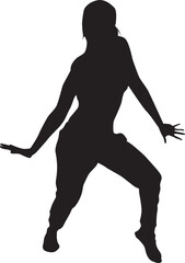 silhouette of a hip-hop dancer