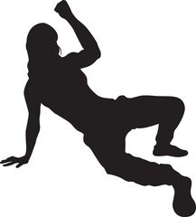 silhouette of a hip-hop dancer