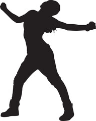 silhouette of a hip-hop dancer