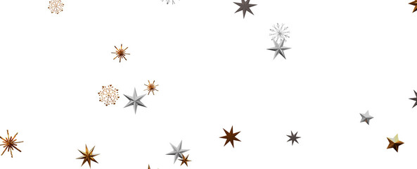 Glossy 3D Christmas star icon. Design element for holidays.