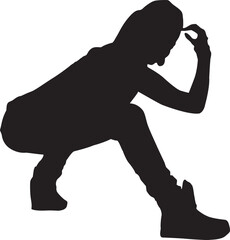 silhouette of a hip-hop dancer