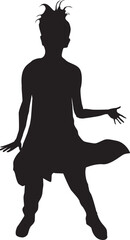 silhouette of a hip-hop dancer