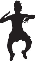 silhouette of a hip-hop dancer