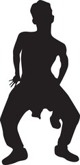 silhouette of a hip-hop dancer