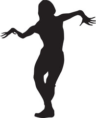 silhouette of a hip-hop dancer