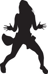 silhouette of a hip-hop dancer