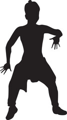silhouette of a hip-hop dancer