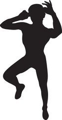 silhouette of a hip-hop dancer
