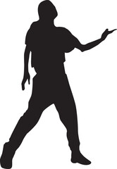 silhouette of a hip-hop dancer