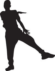 silhouette of a hip-hop dancer