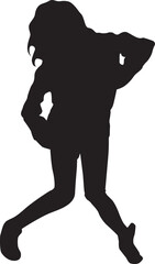 silhouette of a hip-hop dancer