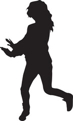 silhouette of a hip-hop dancer