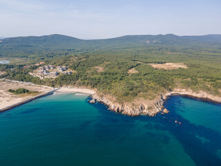 Fototapeta premium Aerial view of Arkutino beach, Bulgaria