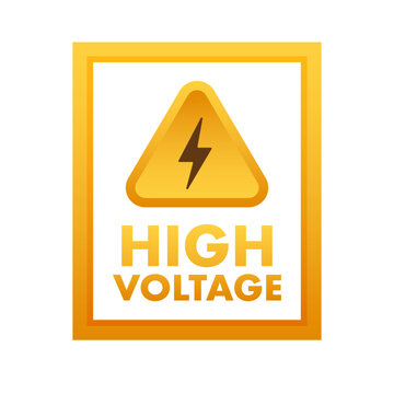 Danger high voltage sign. Danger sign board. Vector stock illustration.