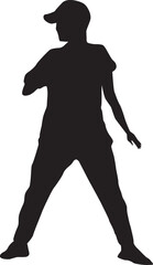 silhouette of a dancing person